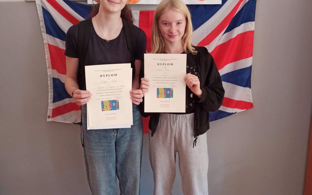 Drugie miejsce w Konkursie Języka Angielskiego.