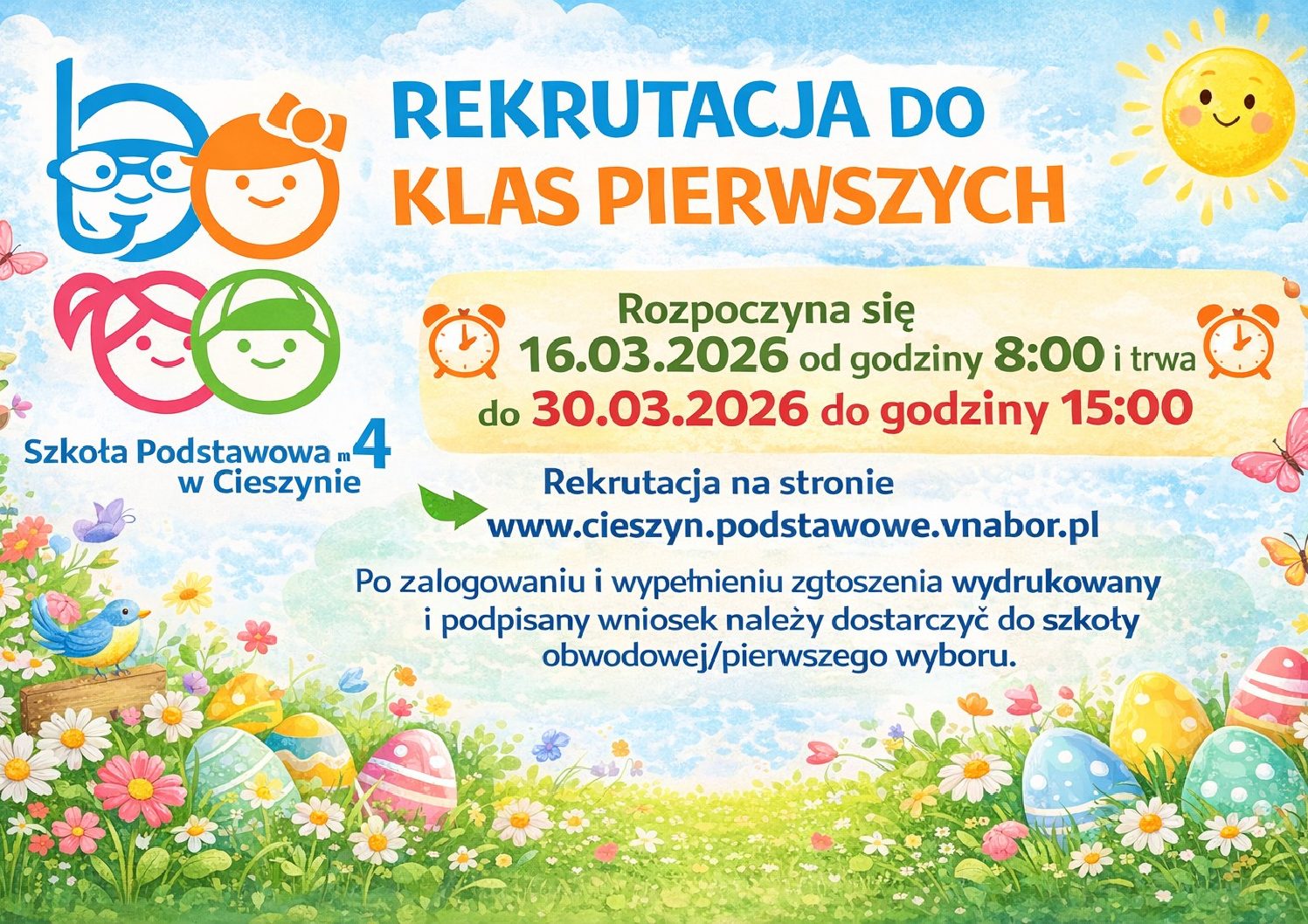 Rekrutacja do klasy pierwszej.